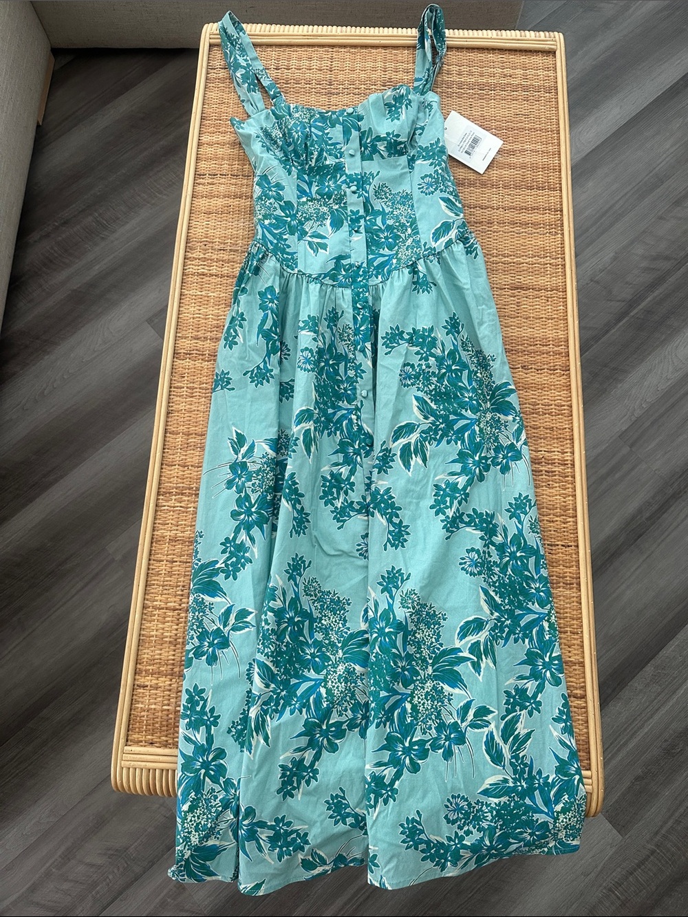 Peppermayo Teal Floral Sundress